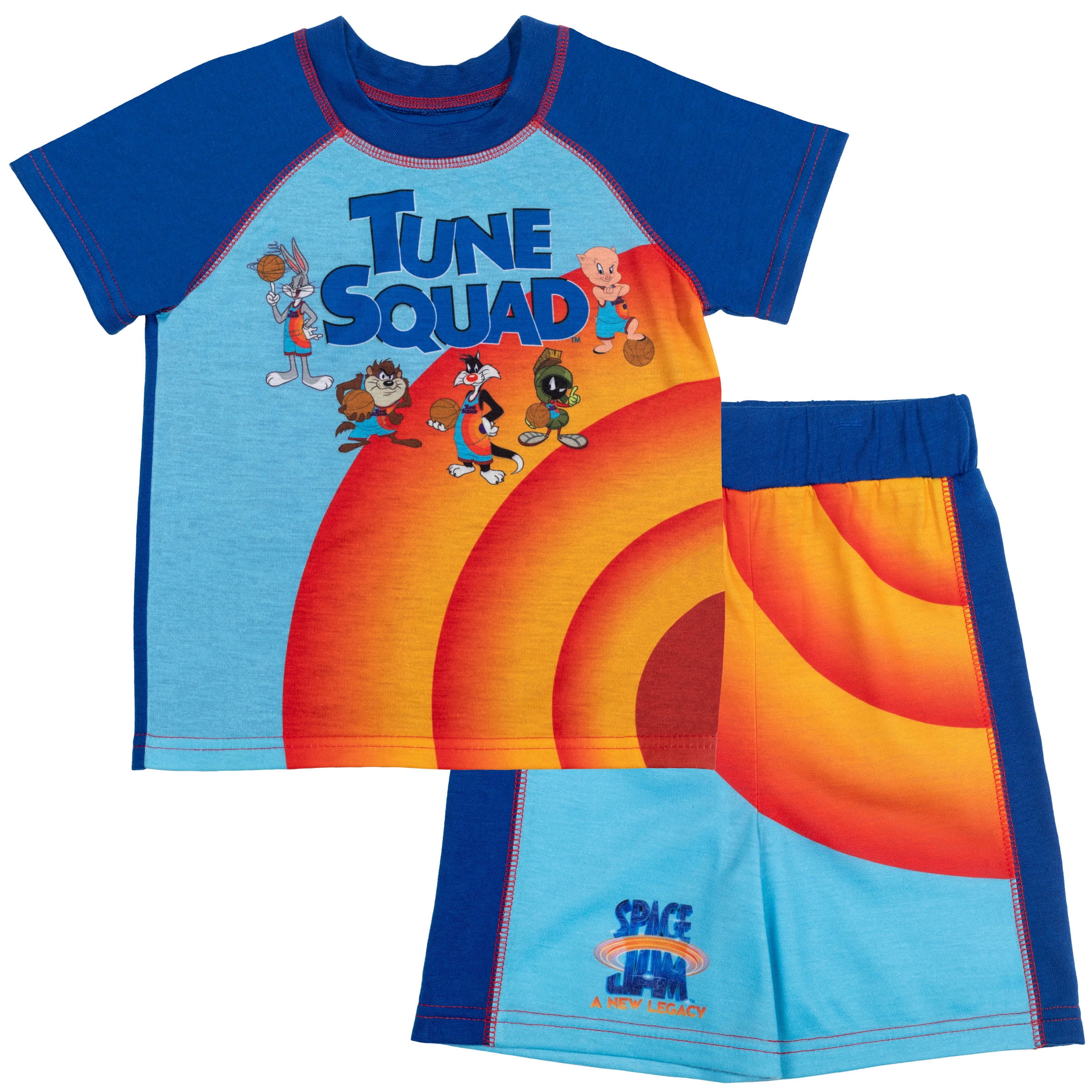 Komar Kids Boys/' Looney Tunes Space Jam Tune Squad 4 Piece Cotton Pajama