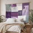 thumbnail image 3 of Rustic Purple Large Tapestry for Bedroom Wall Hanging Tapestry, Abstract Oil Painting Grunge Art Ombre Ceiling Backdrop Tapestries Poster Blanket Wall Decor for Teens Room Living Room Dorm 86" x 104", 3 of 8