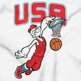 thumbnail image 2 of Popeye USA Basketball Dunk Cartoon Women's T Shirt Ladies Tee Brisco Brands S, 2 of 5