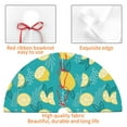 thumbnail image 4 of Rateoe Lemon Blue Print Christmas Tree Skirt 30" for Xmas Holiday New Year Party Circle Tree Mat Ornaments Decoration, 4 of 7