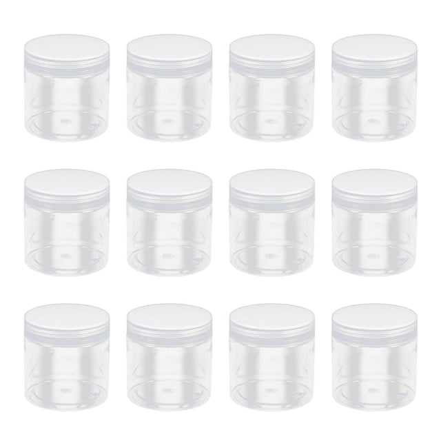 Transparent Plastic Bottles with Lids for Storage Use Durable Kitchen Food Containers 6 oz