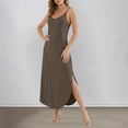 thumbnail image 2 of DHFJKG Sleeveless Beach Dress Women Loose Fit Summer Comfortable Flowy Long Dress Adjustable Straps Curved Hem Scoop Neck Stylish Dresses, 2 of 9