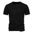 thumbnail image 1 of Chemises pour Hommes Chemise Décontractée Unie à Manches Courtes Col Rond, 1 of 1