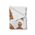 thumbnail image 2 of Gingerbread Man Soft Flannel Fleece Blanket, Graphic Gingerbread Sugar Biscuits with Colorful Dots Bonbons Print, Cozy Plush for Indoor and Outdoor Use, 50" x 60", Brown Multicolor, by Ambesonne, 2 of 6