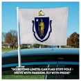 thumbnail image 5 of Promopatriot Massachusetts State MA Car Flag 12x16 inch Polyester Reverse Print with 17 inch Flex Pole, 5 of 5