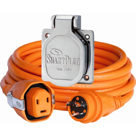 SmartPlug 30 Amp 50' Dual Configuration Cordset w-Tinned Wire & 30 Amp Stainless Steel Inlet
