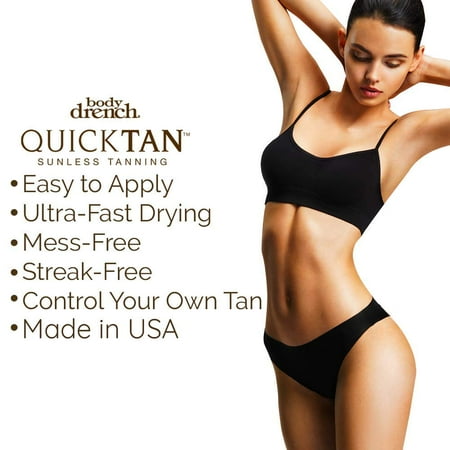 Body Drench Quick Tan Instant Self Tanner Bronzing Spray, Medium/Dark, 6 oz - 6 Pack