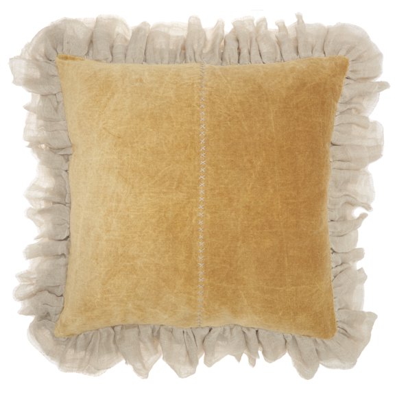 Nourison Life Styles Yellow Decorative Throw Pillow , 22" x 22"