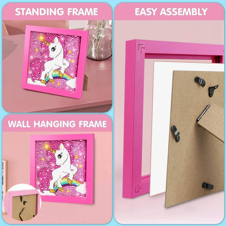 Seekplore 5D Diamond Painting Kits for Kids with Wooden Frame