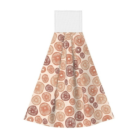 

Zufioo Mushrooms2 Print Coral Fleece Velcro Hand Towel Hangable Absorbent Hand Towel Suitable for Kitchen Bathroom Household Items