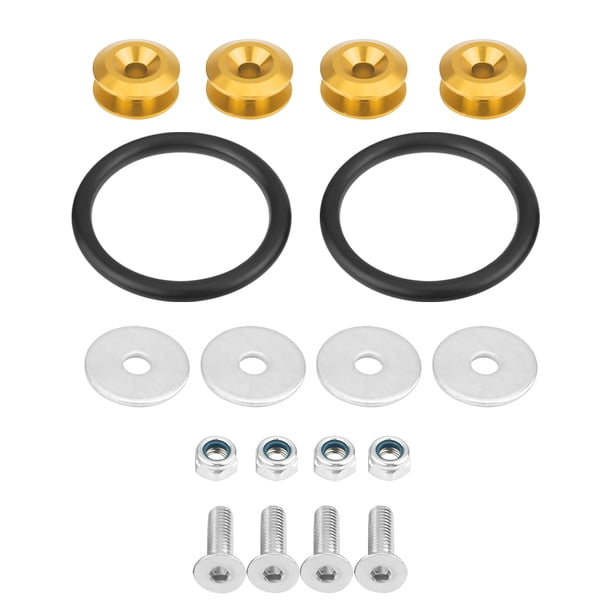 Kit Colorido De Anillos De Goma Con Sujetadores De Liberación Rápida Para Tapa Protectora De Barro De Maletero De Parachoques De Coche Naranja