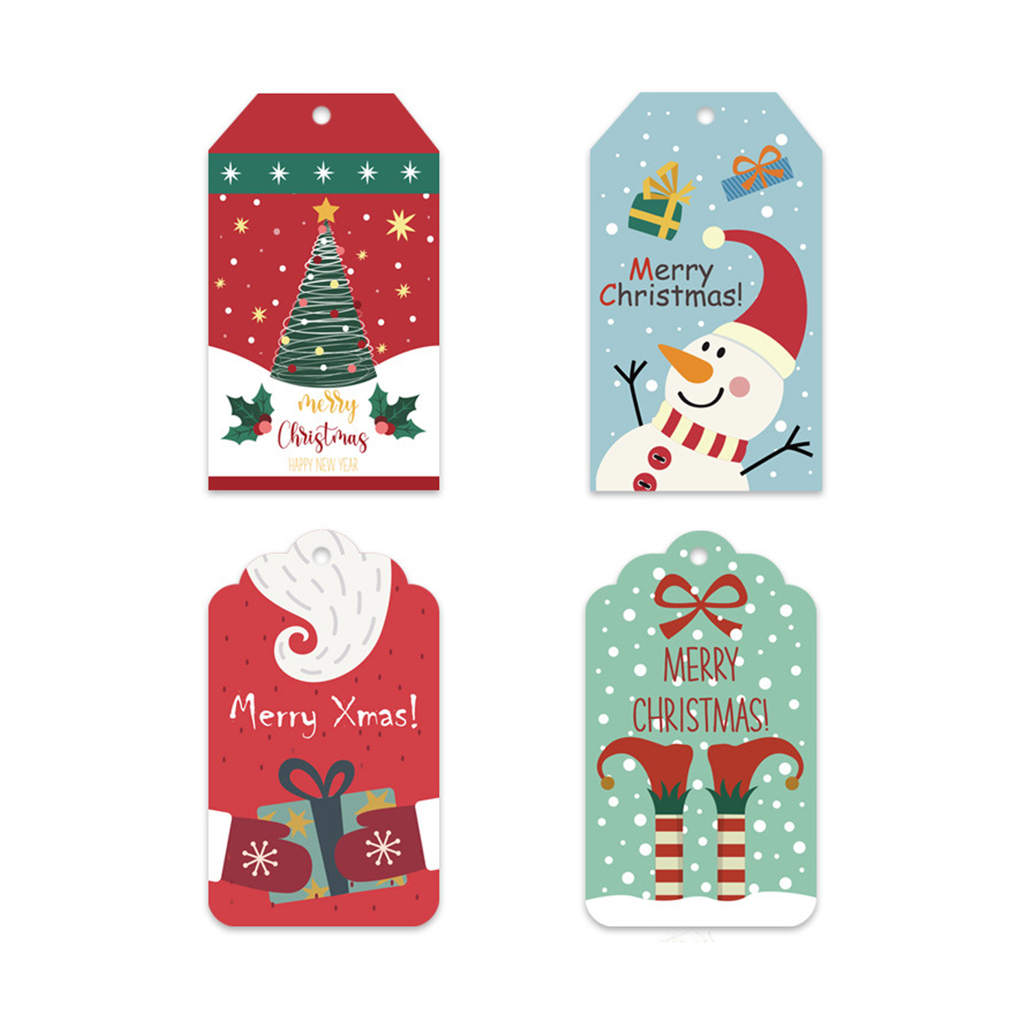 Christmas Gift Label Tag, Christmas Tags Hang Labels Paper Tags, 4packs