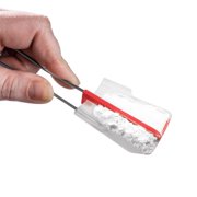 Dreamfarm Levoons Measuring Spoons with Built-in Leveler | Clear & Red