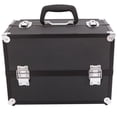 thumbnail image 3 of Ktaxon 14" Professional Aluminum Makeup Train Case Jewelry Storage Box Travel Cosmetic Organizer Black, 3 of 9