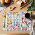 thumbnail image 2 of Easter Gnomes Placemats Set of 4 Spring Floral Eggs Flowers Butterflies Gray Plaid Place Mats Indoor Wipeable Table Mats Washable Dining Table Placemats for Kitchen Holiday Party Decor 13x19 Inch, 2 of 9