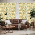 thumbnail image 2 of Ambesonne Yellow and White Window Curtains, Ripe Pineapple, Each 28" W x 63" L, Earth Yellow Green White, 2 of 4