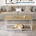 thumbnail image 2 of Coffee Table Simple Modern Rectangular Center Table Open Space Minimalist for Living Room Home Office Industrial Cocktail Tables, Easy Assembly, 2 of 16