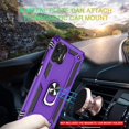 thumbnail image 7 of Moto G Stylus 2021 Case, HD Screen Protector, Military-Grade Magnetic Ring Holder, Kickstand Shockproof Protective, Purple, 7 of 7