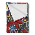 thumbnail image 2 of Mandala Soft Flannel Fleece Throw Blanket, Russian and Ukranian Lace Like Flowers Leaves Swirls Vintage Artwork, Cozy Plush for Indoor and Outdoor Use, 60" x 80", Multicolor, by Ambesonne, 2 of 5