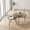 Rustic Brown, variant on Round Nesting Coffee Table Set of 2 with Marble Look Top - Black