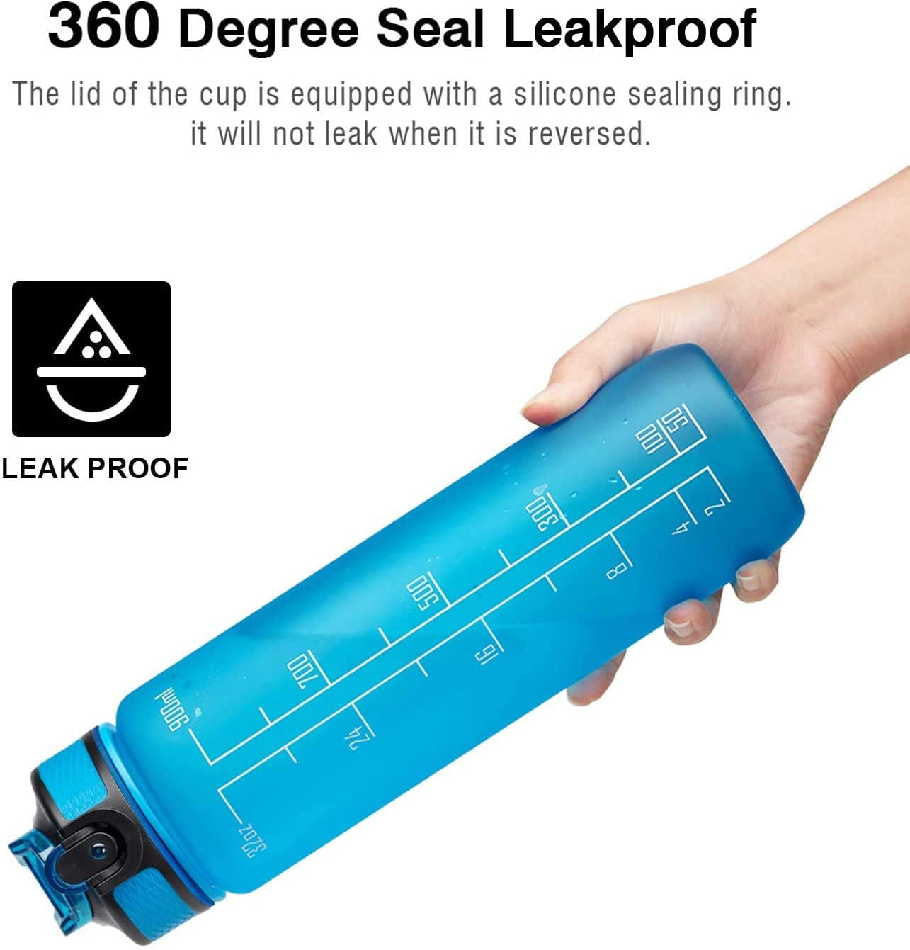 Scinyee 30oz Leakproof BPA Free Drinking Water Bottle with Time Marker &  Shaker Ball to Ensure You D…See more Scinyee 30oz Leakproof BPA Free  Drinking