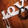 thumbnail image 3 of White Love Coat Hat Key Holder 4 Ganchos Bolsa De Ropa Robe Mount Tornillo Wall Rack Puerta Baño Home Decor Hanger Methold HA014266-00, 3 of 5