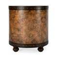 thumbnail image 2 of Butler Specialty  Vasco Old World Map Brown Duffel End Table, 2 of 6
