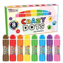 US Art Supply 8 Color Crazy Dots Markers - Washable Paint Marker Daubers