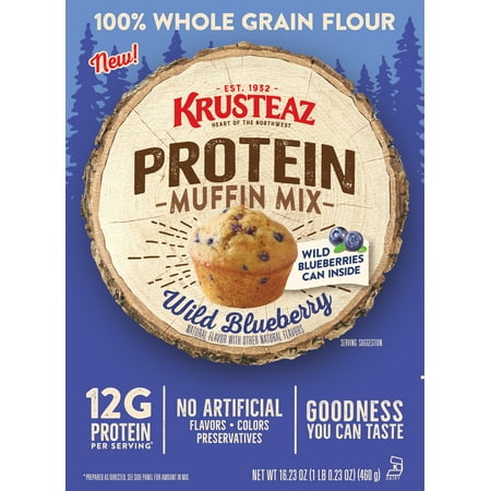 Krusteaz Protein Blueberry Muffin Mix, 16.23