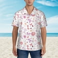 thumbnail image 2 of Xecao Retro Floral print Hawaiian shirt - a stylish short-sleeve button-down for men, perfect for casual beach and tropical outings., 2 of 9