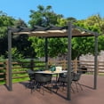 thumbnail image 6 of Kozyard Morgan 10' x 10' Gray Aluminum Pergola, 6 of 8