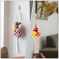 thumbnail image 5 of Cotton Rope Hanging Fruit Basket for Kitchen Storage - Wall Mount Onion Potato Holder Organizer for Fruits and Vegetables, 5 of 6