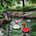 thumbnail image 4 of Lily Pads for Ponds, Artificial Lotus - Realistic Water Lily Pads Leaves & Floating Foam Lotuses for Garden Koi Fish Pond Aquarium Pool Wedding Decor, 4 of 4
