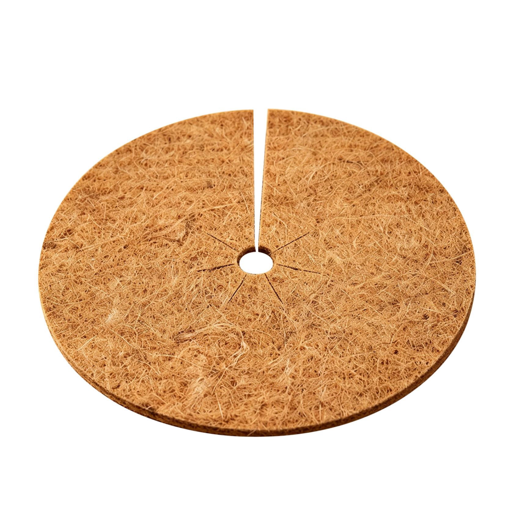 12 Pack Full-Scene Multi-Purpose Universal 11.8 Inch Coconut Coir Mulch Ring, All-Purpose Coco Coir Tree Protector Mat, Wide Use Cover Disc for Home Commercial Indoor Outdoor Garden Spaces