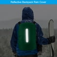 thumbnail image 4 of Unique Bargains 15-25L Waterproof Backpack Rain Cover with Vertical Reflective Strap, XS, Dark Green, 4 of 5