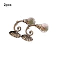thumbnail image 1 of 2Pcs Curtain Tie Back Holds Iron & Crystal Material Retro Curtain Hooks for Home Hotel Office, 1 of 5