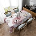 thumbnail image 4 of Vintage Flowers Watercolor Wedding Party Table Cloth Waterproof Oilproof Dining Table Cover Kitchen Home Decor Tablecloth, 4 of 6