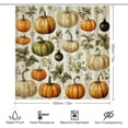 thumbnail image 2 of Faty-T Ensembles de Rideaux de Douche avec Tapis 4 Pcs Décorations d'Automne Citrouille Ensemble de Rideaux de Douche avec Tapis Bienvenue Halloween l'Action de Grâce Rideau de Douche avec 12 Crochets pour Décoration de Baignoire, 2 of 14
