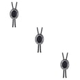 thumbnail image 1 of Corbata de Bolo Sonducket para hombres Corbatas occidentales con cordón de cuero de PU Collar colgante de piedra, 1 of 6