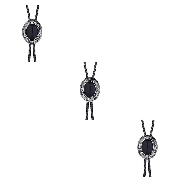Corbata de Bolo Sonducket para hombres Corbatas occidentales con cordón de cuero de PU Collar colgante de piedra