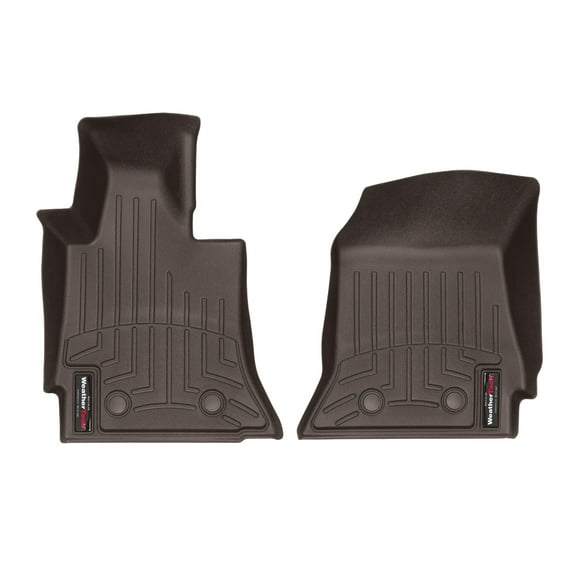 WeatherTech Custom Fit FloorLiners compatible with 2014-2019 Chevrolet Corvette - 1st Row (Driver & Passenger), Cocoa