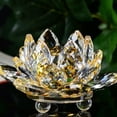 thumbnail image 3 of Flower Decor, Crystal, Lotus Flower, 6cm, Crystal Ornament, Entryway Accent, Warm Yellow, 1 Pc, 3 of 4