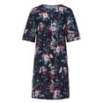 thumbnail image 4 of Pompotops Femmes Casual Col Rond Demi-Manches Imprimé Floral Robes, 4 of 8