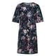thumbnail image 4 of Vestidos estampados florales de media manga con cuello redondo casual para mujer Fridja bnh40, 4 of 8
