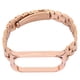 thumbnail image 1 of Correa de muñeca para reloj inteligente, antipérdida de acero inoxidable con hebilla plegable de doble cierre para Mi Band 6, oro rosa, 1 of 10