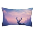 thumbnail image 1 of Fotbe Night Sky Elk Funda de Almohada Decorativa Estilo Occidental, Lujo en Algodón, Fundas para Almohadas King, Cojín Estampado para Decoración del Hogar-14"x20", 1 of 6