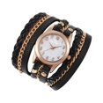 thumbnail image 2 of Minnieouse Senderismo Viajar Portátil Mujeres Reloj de esfera redonda Banquete Niñas trenzada Diseño simple Reloj de Decoración Relojes, 2 of 6
