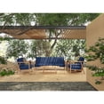 thumbnail image 3 of Curated Maison Daniele Teak Deep Seating Outdoor Club Chair with Navy Cushion, 3 of 5