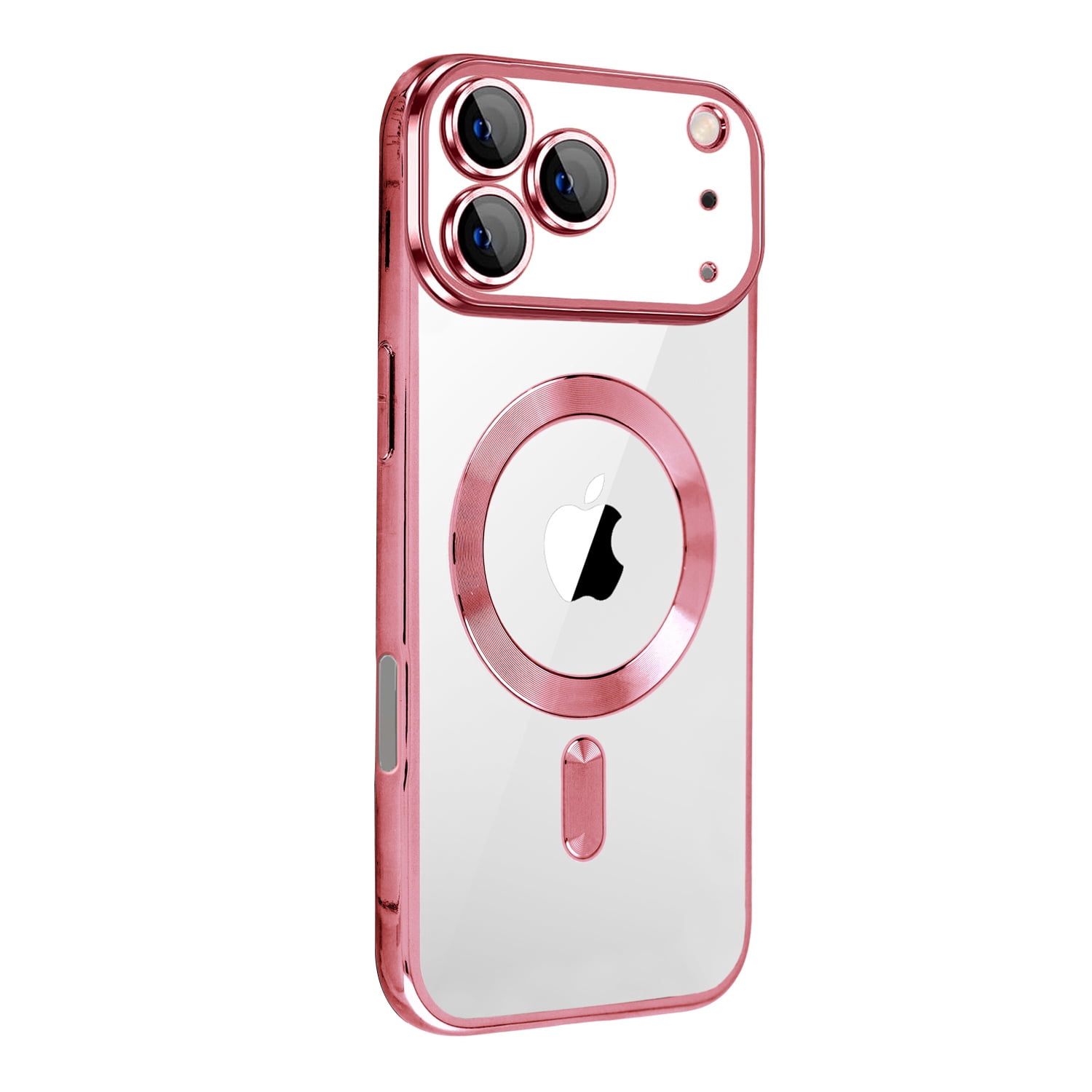 Ultra Clear Shine Case with Wireless Charging Support for iPhone 17 Pro Max - Pink