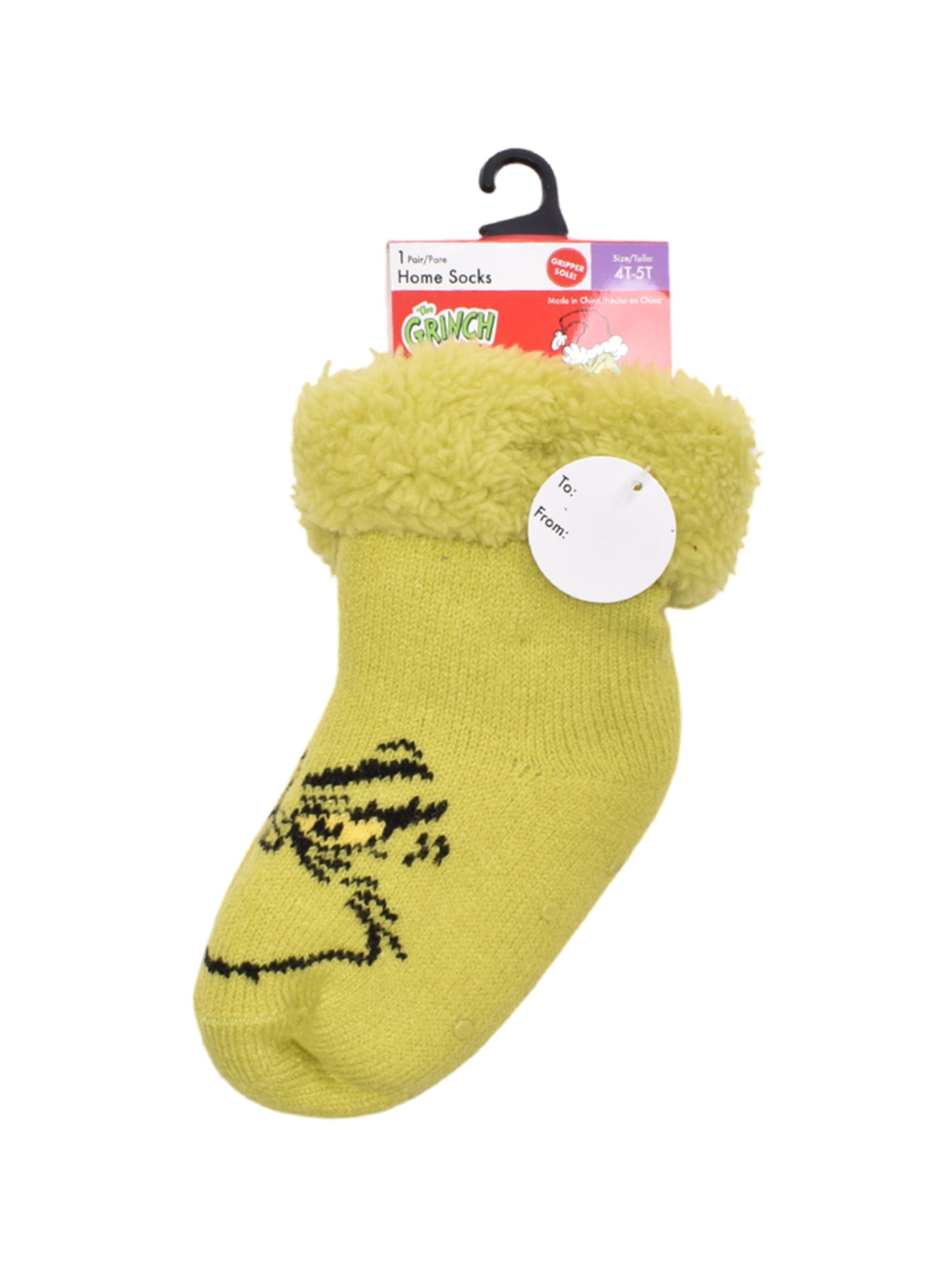 The Grinch Infant/Toddler Home Sock Size 12M-5T